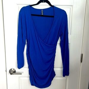 Royal blue top tummy, friendly, long sleeve